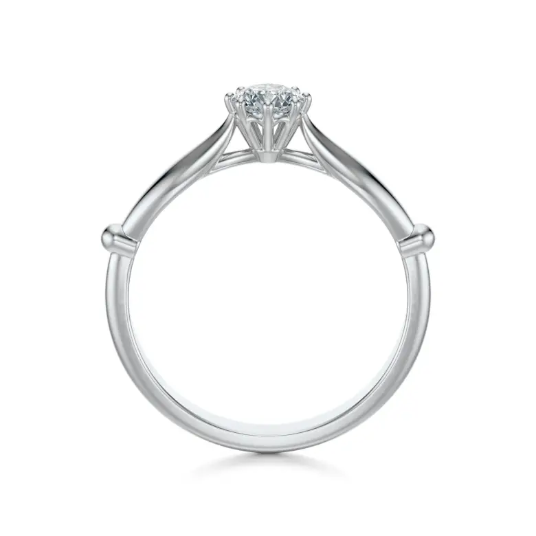 Pierścionek z białego złota z diamentem AJPZ_095